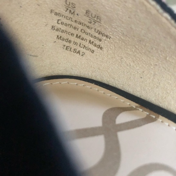 EUC Sam Edelman Black Suede Leather Shoes with embroidery embellishments - Picture 4 of 5